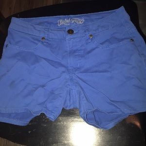 Blue denim shorts